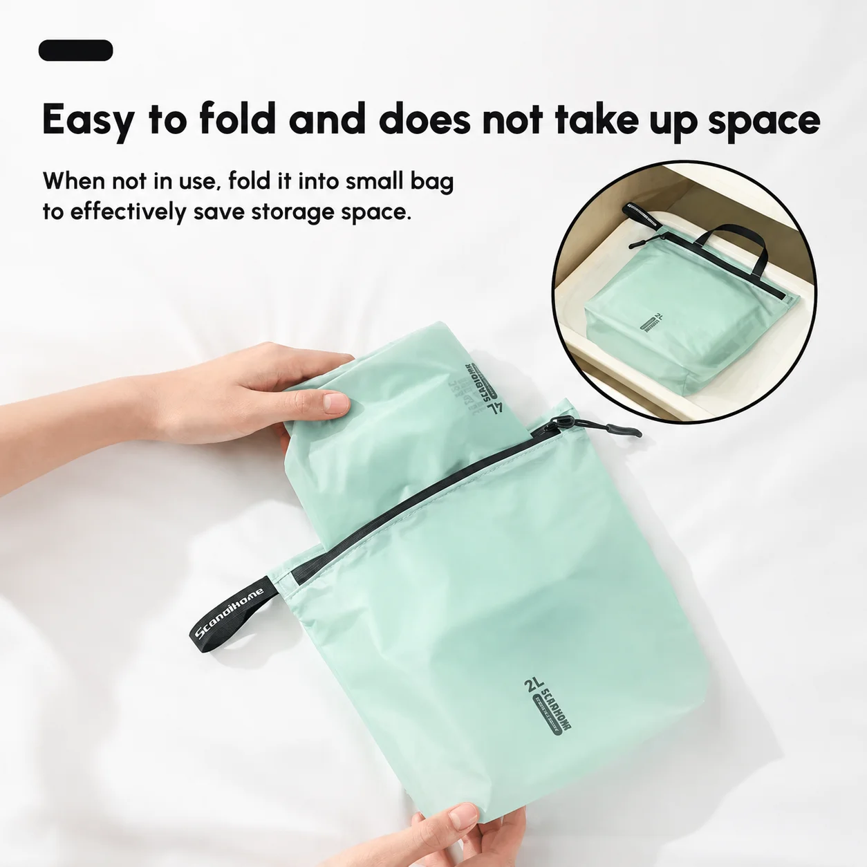 Tas Penyimpanan Perjalanan Tahan Air Ringan, Organizer Pakaian dengan Ritsleting untuk Perlengkapan Mandi, Kaos Kaki, Pakaian Dalam, dan Bagasi