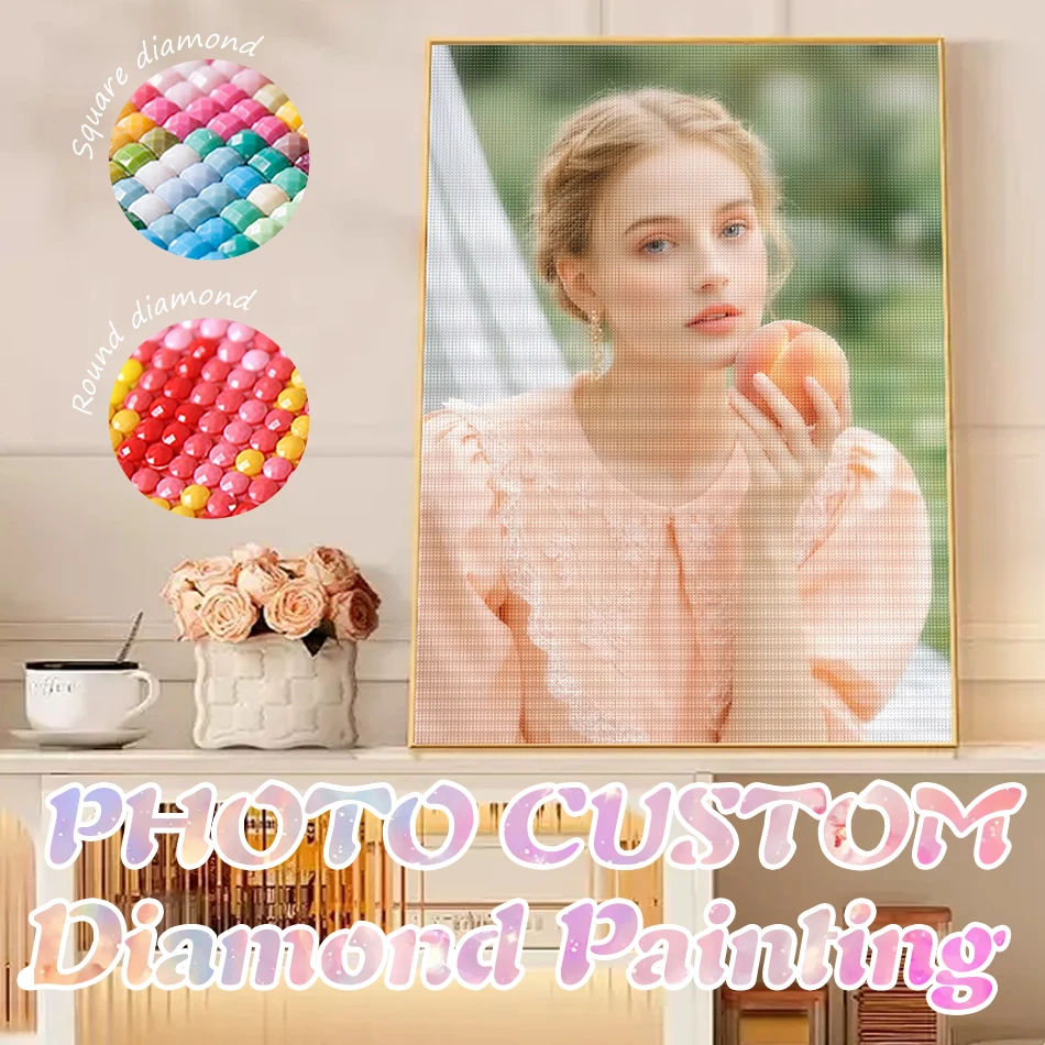 

Photo Custom Diy Diamond Painting Photo Customize Your Own Picture Rhinestones Full Square/Round Diamonds Art Family Photo