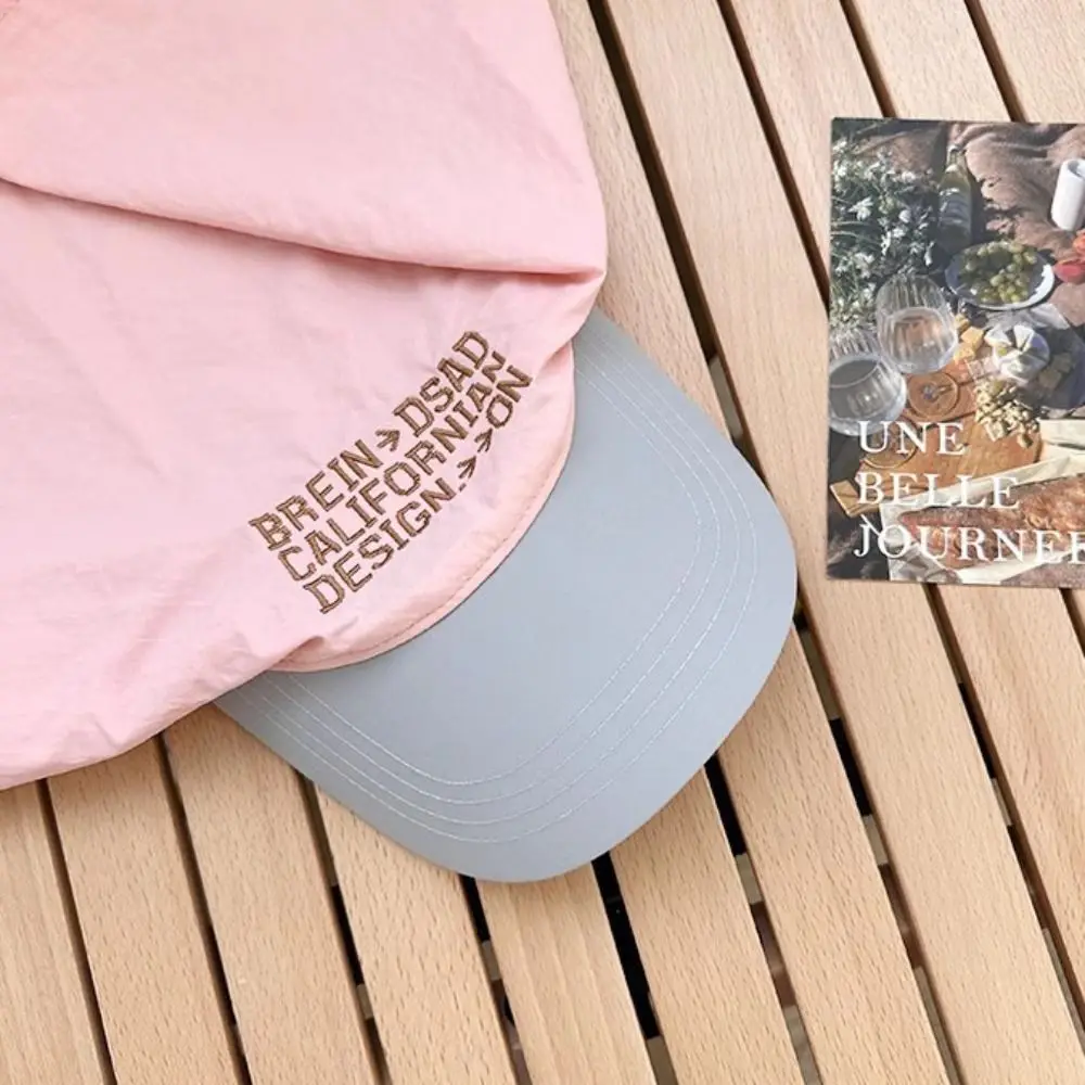 Algodão coreano lenço chapéu de beisebol respirável secagem rápida triângulo lenço boné de beisebol doce cor bloco