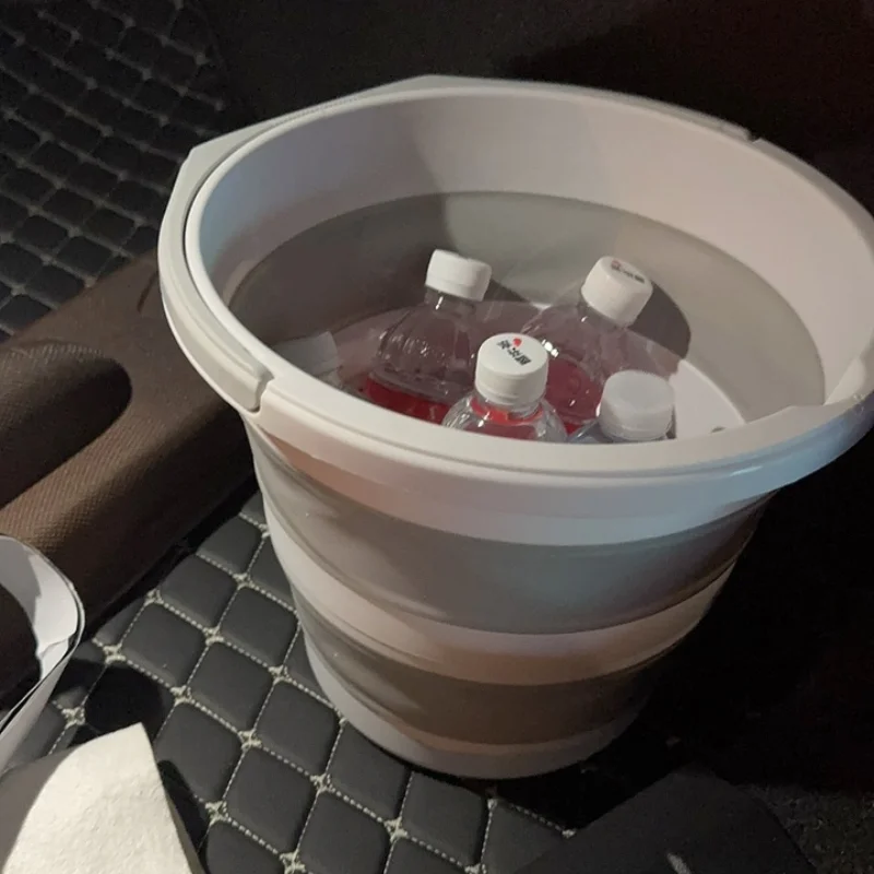 

Collapsible 1-4 Gallon Water Bucket with Handle Portable Storage for Car Washing,Camping,Beach&Emergency Use,Space-Saving Design