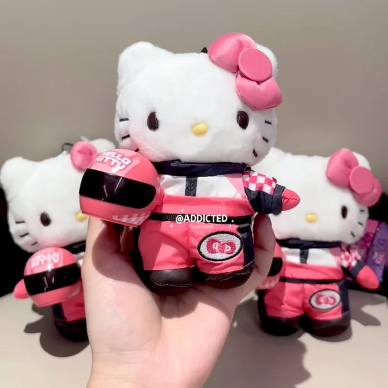 sanrio-plush-pendant-speed-racing-series-hello-kitty-my-melody-kuromi-cute-soft-stuffed-bag-hanging-decoration-gift