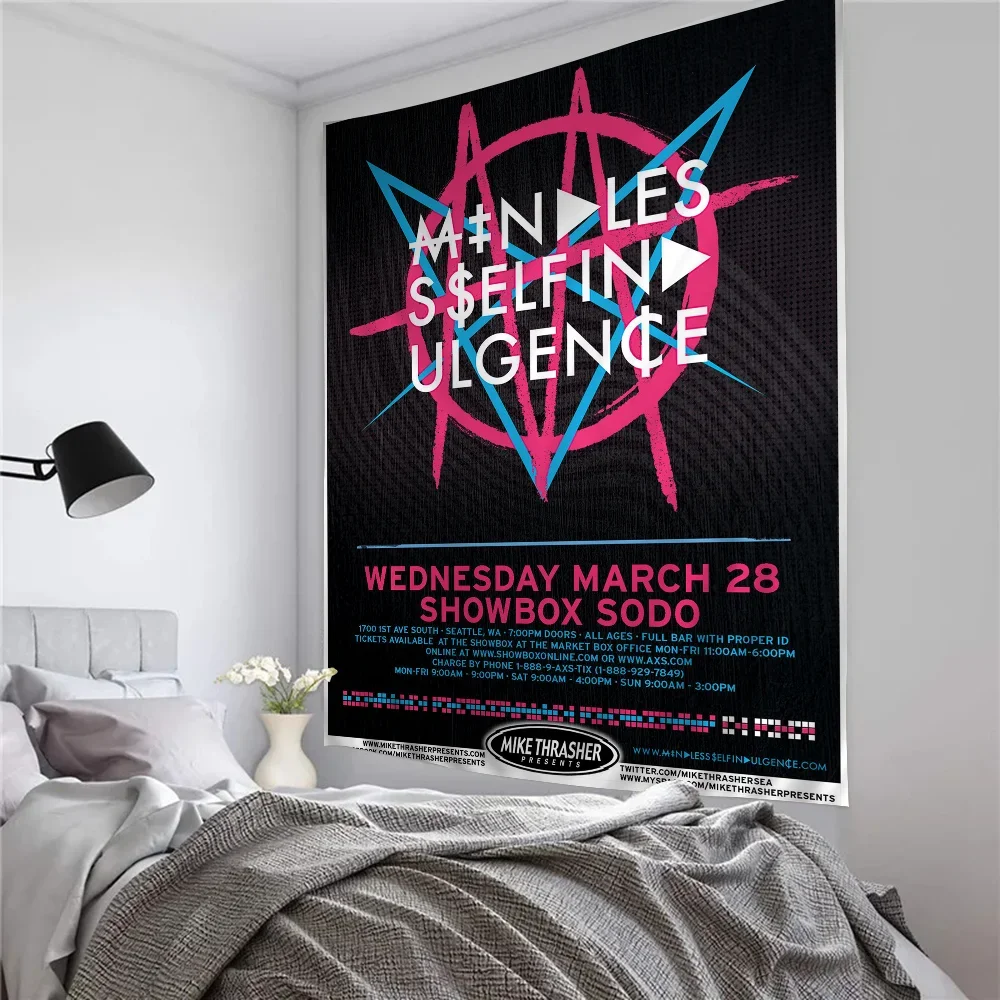 Mindless Self Indulgence Anime Tapestry Hanging Tarot Hippie Wall Rugs Dorm Home Decor