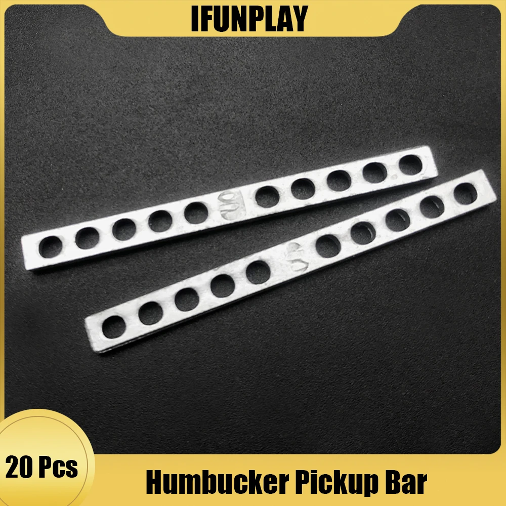 20pcs Electric Guitar 6 Hole Humbucker Pickup Metal Spacer Bars Pole Spacing 50mm 52mm Neck Bridge for choose