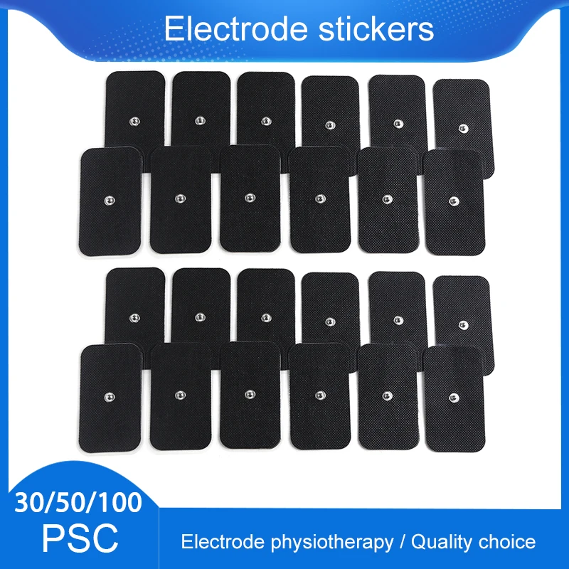 

30/50/100PCS EMS Self Adhesive Pulse Gel Electrode Pads for TENS Unit Digital Therapy Machine Massager Massage Device