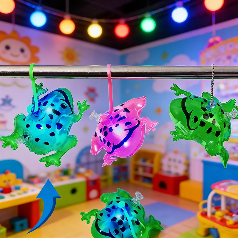 

2026 Frog-shaped Party Balloon Toy 1PC Inflatable Luminous Ball for Pool Parties, Decoration or Tossing Games, A Hit with Kids