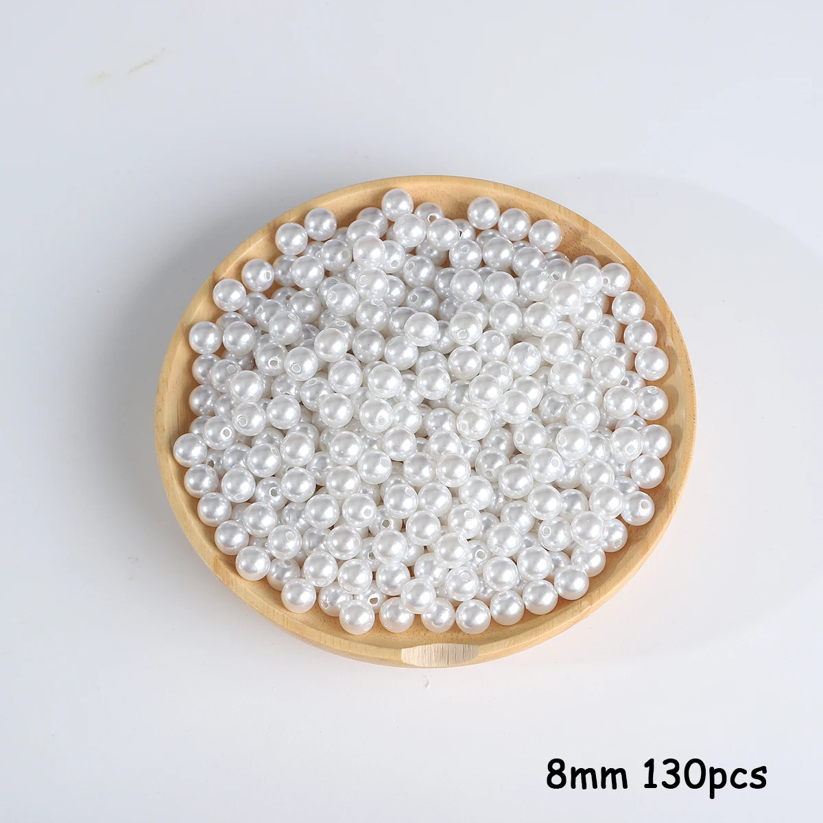 3–20 mm, 10–1000 Stück, gerades Loch, ABS-Imitationsperle, beige, weißes Armband mit runden Perlen für DIY-Handwerk, Schmuckherstellungsprodukte