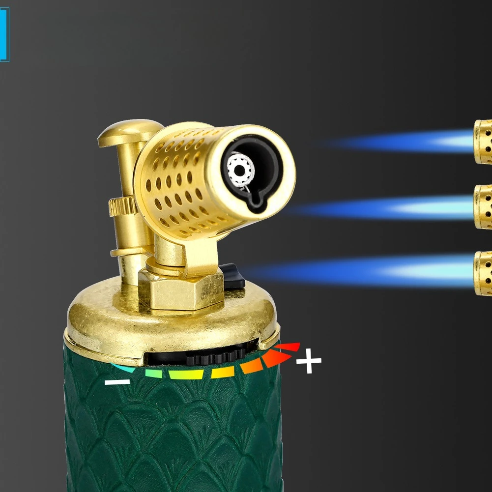 Jobon Multi-Functional Powerful Gun-Type Spray Gun Lighter Windproof Blue Flame Setting Retro Design Cigar Lighter Men'S Tool view 3