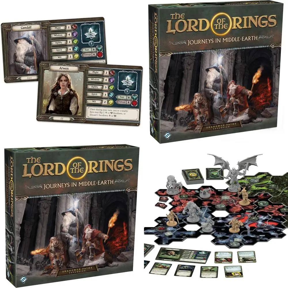 

Middle-earth: Shadowed Paths Expansion - The Lord of the Rings Adventure Game for Ages 14+, 1-5 Players, 60+ Min Playtime by Fan