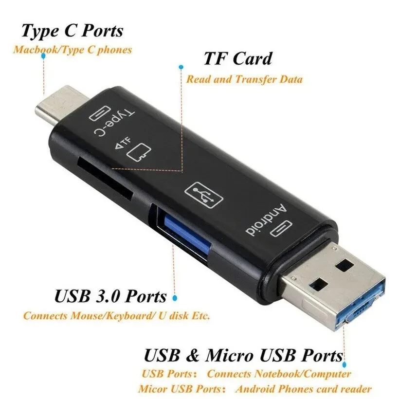 เครื่องอ่านการ์ด USB3.0 mnwuu ความเร็วสูง SD TF Micro การ์ดรีดเดอร์ SD เครื่องอ่านการ์ด Type C USB C ไมโคร USB Memory OTG เครื่องอ่านการ์ดสำหรับ dropshipping