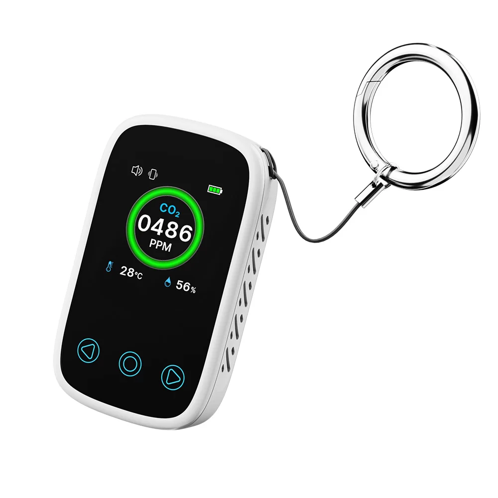 Air Quality Monitor CO2 Meter 3 in 1 Portable Temperature Humidity Meter Type-C Charging LCD Screen NDIR Sensor 일산화탄소 경보기 누수탐지기 view 5