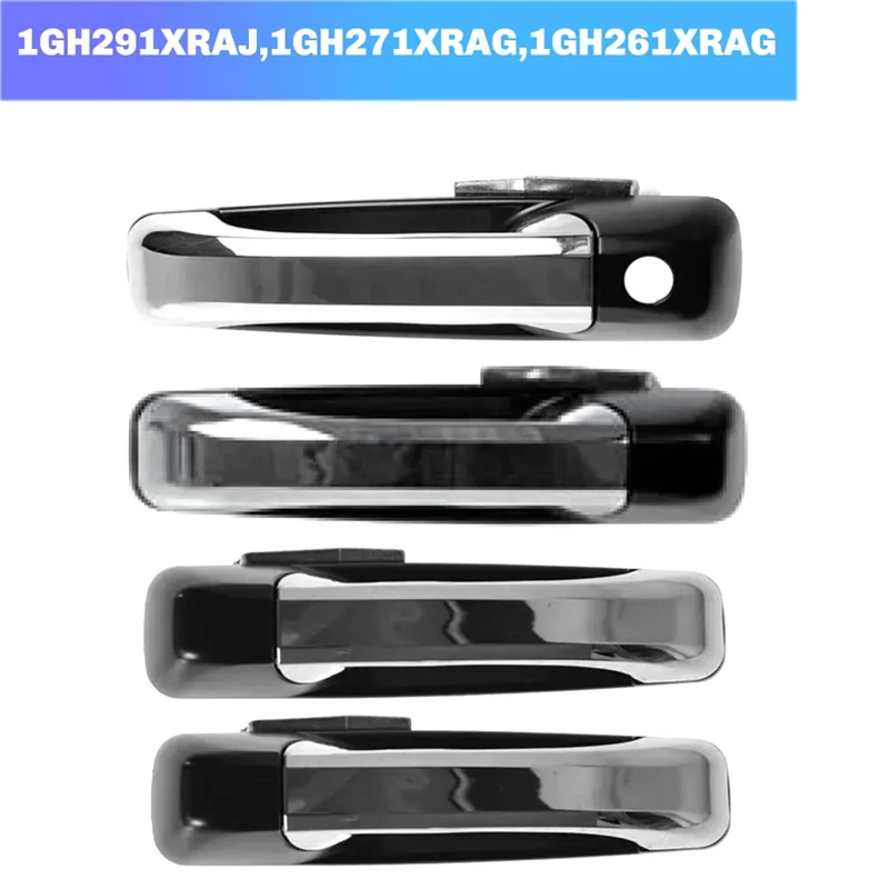 

A32Z-Car Front & Rear Exterior Door Handle Set With Driver Side Hole For Dodge Ram 1GH291XRAJ,1GH271XRAG,1GH261XRAG