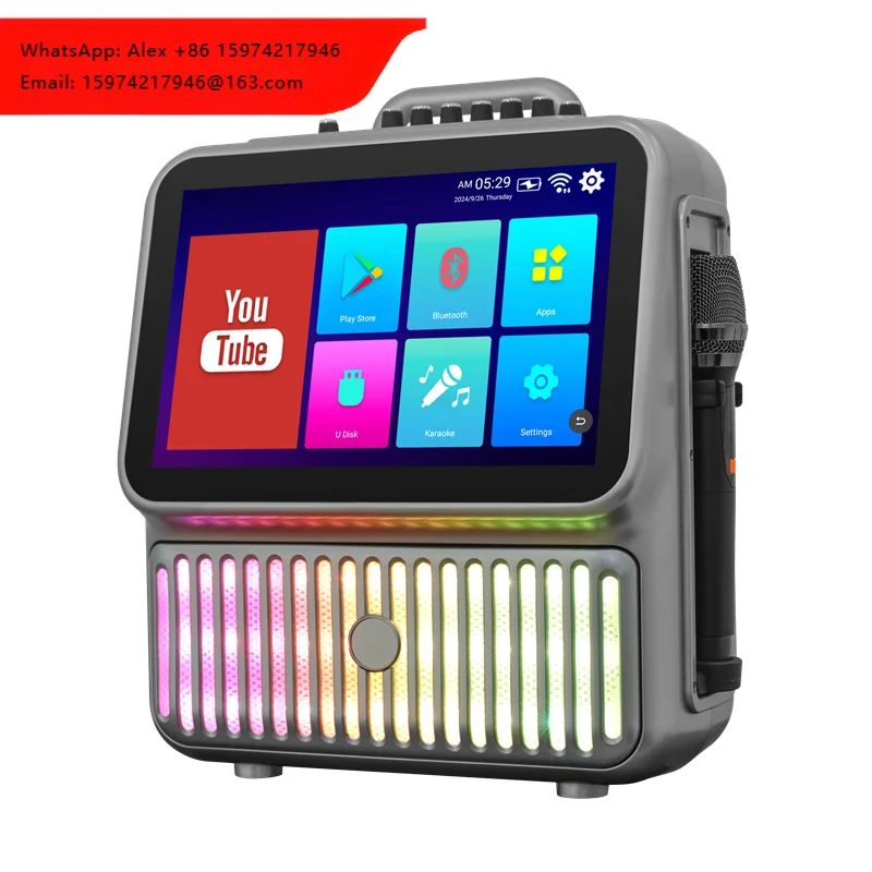 2025 Hot Sales Smart Karaoke Machine Portable KTV Player Karaoke System With 13.3 Inch Touch Screen Speakers