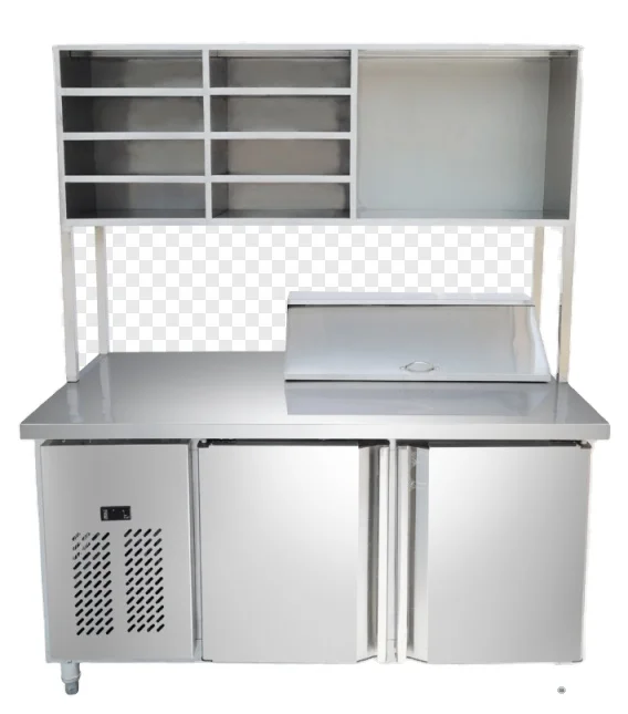 

Коммерческий ресторан фаст-фуда, кухня, станция для гамбургеров из нержавеющей стали, холодильное оборудование