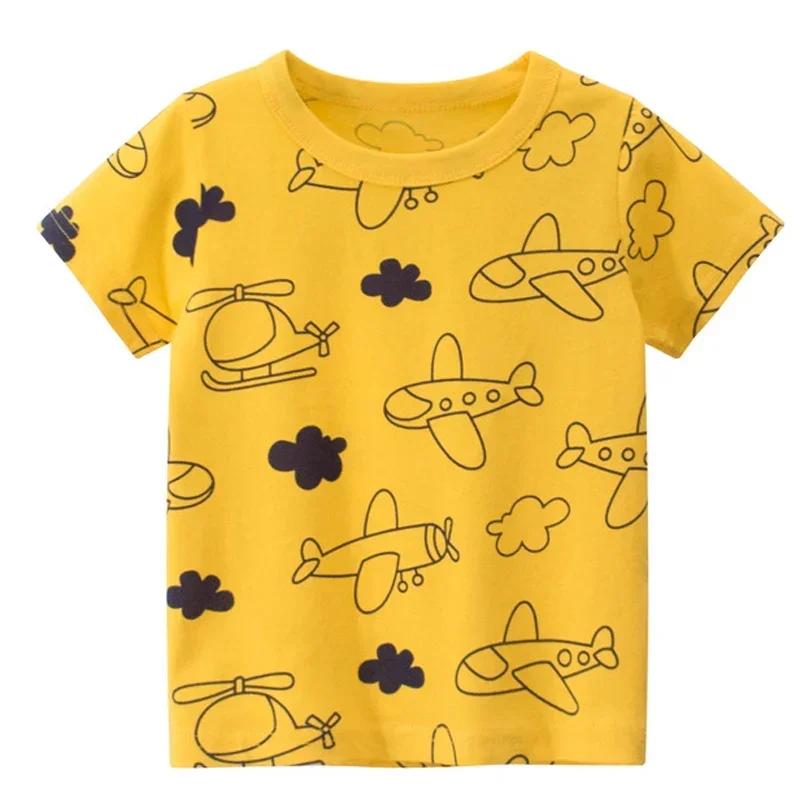 Baumwolle Kinder T-shirt für Jungen Tops Auto Jungen T Shirt Tops Kinder T-shirt Kleidung 4 6 8 10 12Yrs Kinder sommer Kleidung