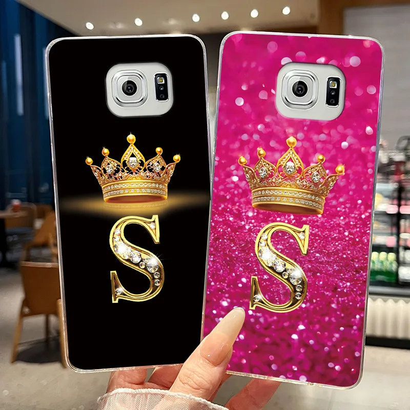 For Samsung Galaxy S6 G920F / S6 edge G925F / S6 edge+ Plus G928F Phone Case Clear Soft TPU Fashion Letter Housing Back Cover