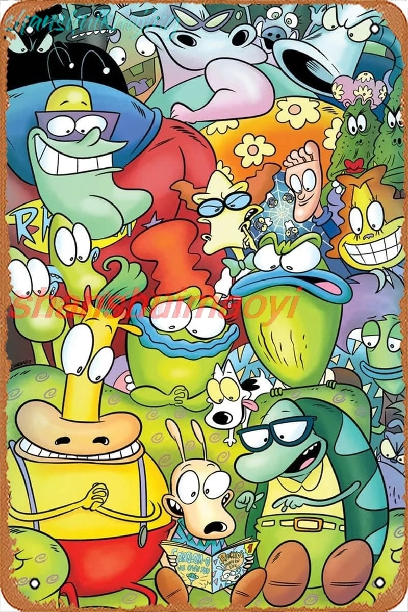 Muecddoa Retro Metal Sign - Rocko’s Modern Life (Boom!) 5 Var A Comic Book NM - Anime Metal Tin Sign film Poster for Music  sign