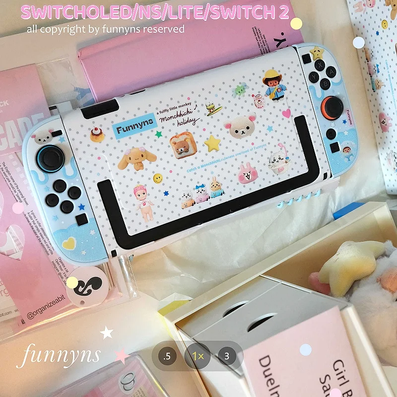 [متوفر] لطيف Rilakkuma الكرتون مخصص واقية قذيفة Switcholed هارد شل Ns واقية قذيفة أنيمي الطرفية لعبة هدية