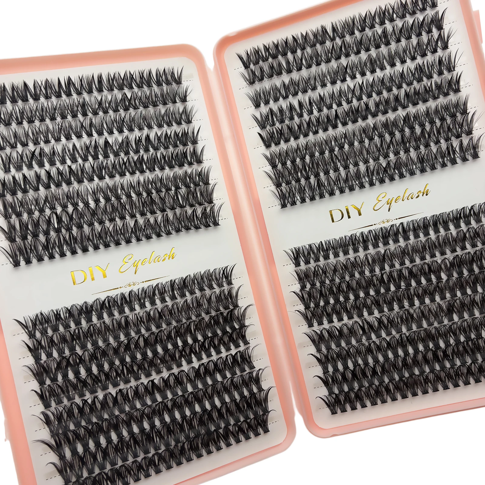 DIY Lash Clusters Kit Individual Lashes Extension 30D 40D D Curl Mix 8-16mm Natural Fluffy Cluster Eyelashes Home Use Makeup