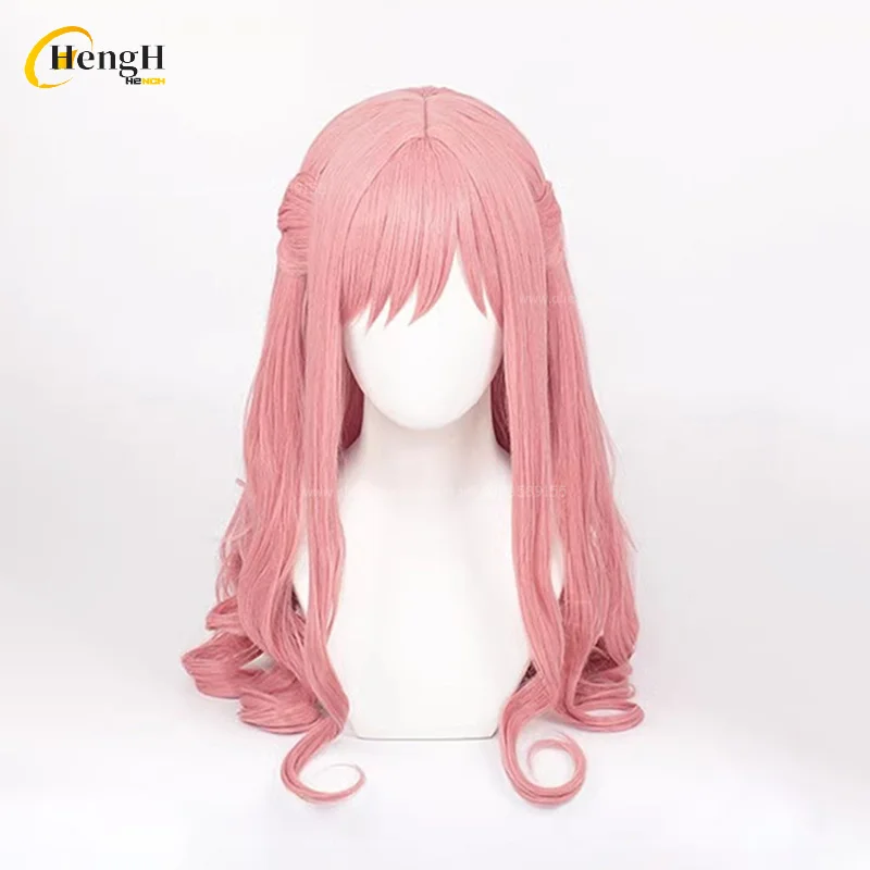 Anya Forger Cosplay Perruque pour Femme, Cheveux Bouclés, Rose, Bonnet, Anime, Heat Degree, Halloween Party, Adulte, Long, 58cm, En Stock