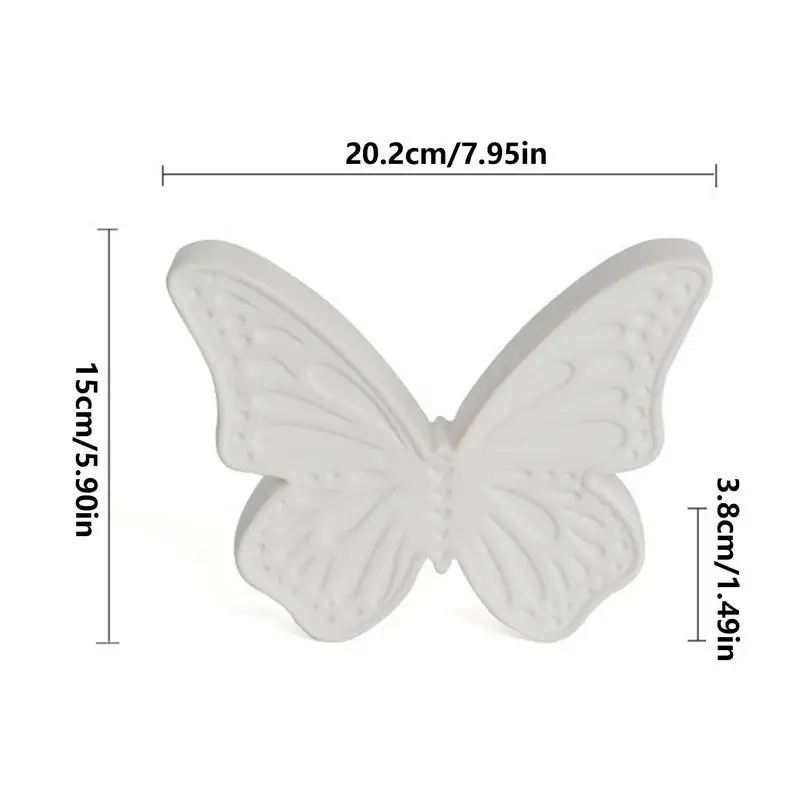Cerâmica Butterfly Bedside Table Lamp, Luz noturna reutilizável para crianças, Study Rooms Quartos