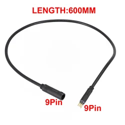 9-Pin Julet Wheel Hubs Motor Cable 60cm E-bike Motor Extension Cables Waterproof Female To Male Wire For E-Bike Accessory