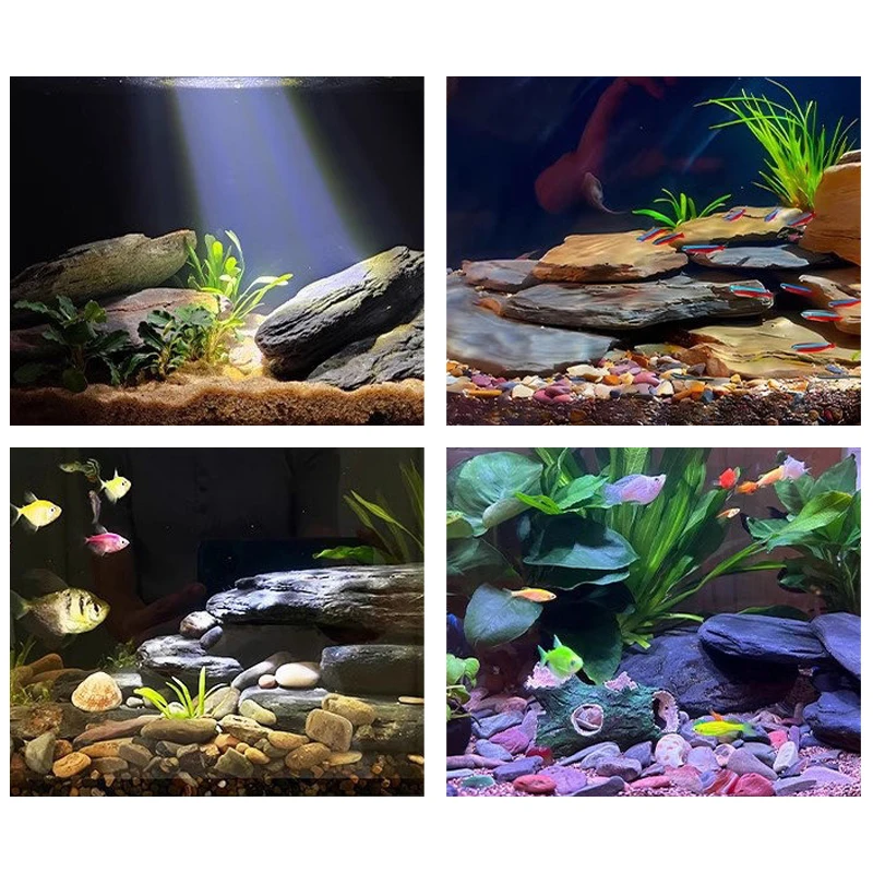 500/1000g Fish Tank Landscape Stone Kit Slate Rockery Stone Terrarium Hardscape Decorations Water Feature Hardscape Supplies ZYF