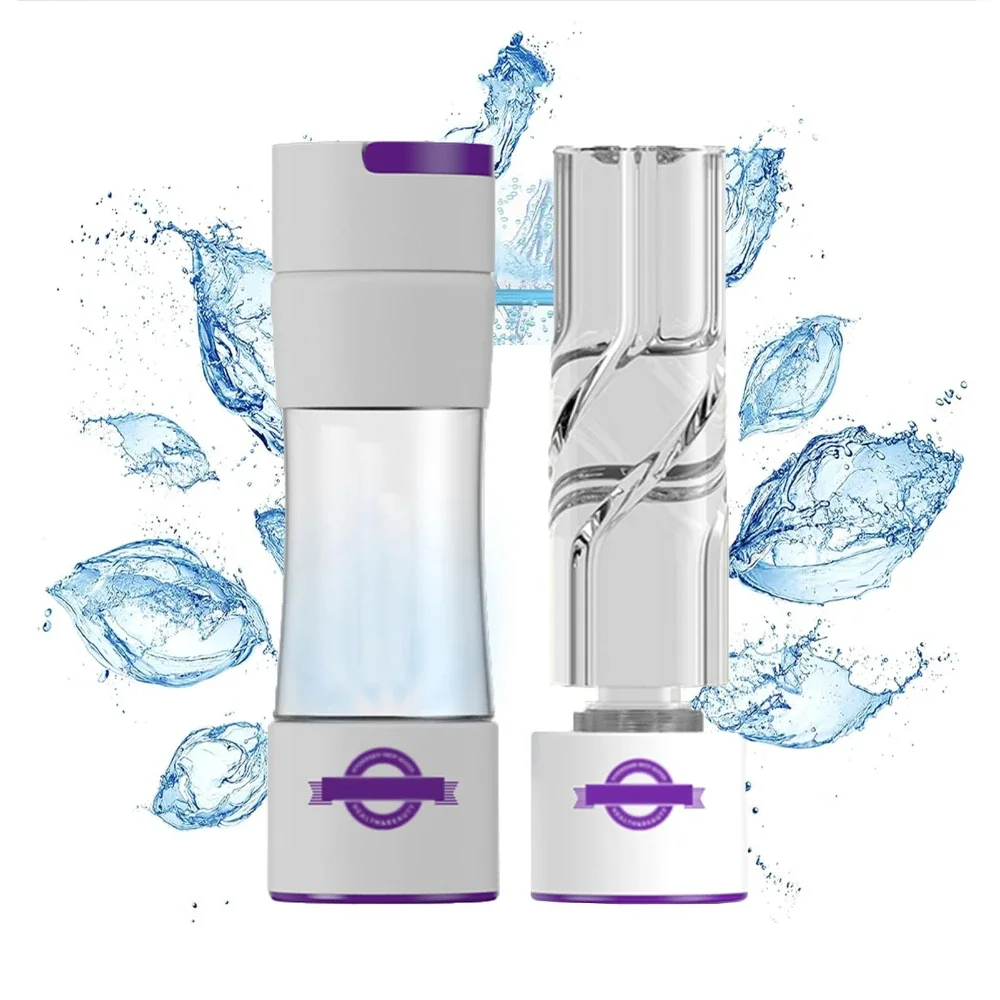 

Hydrogen-Rich Water Generator Bottle 450ml SPE/PEM Technology Alkaline Ionizer Machine Rechargeable Efficient 3/10 Minutes Maker