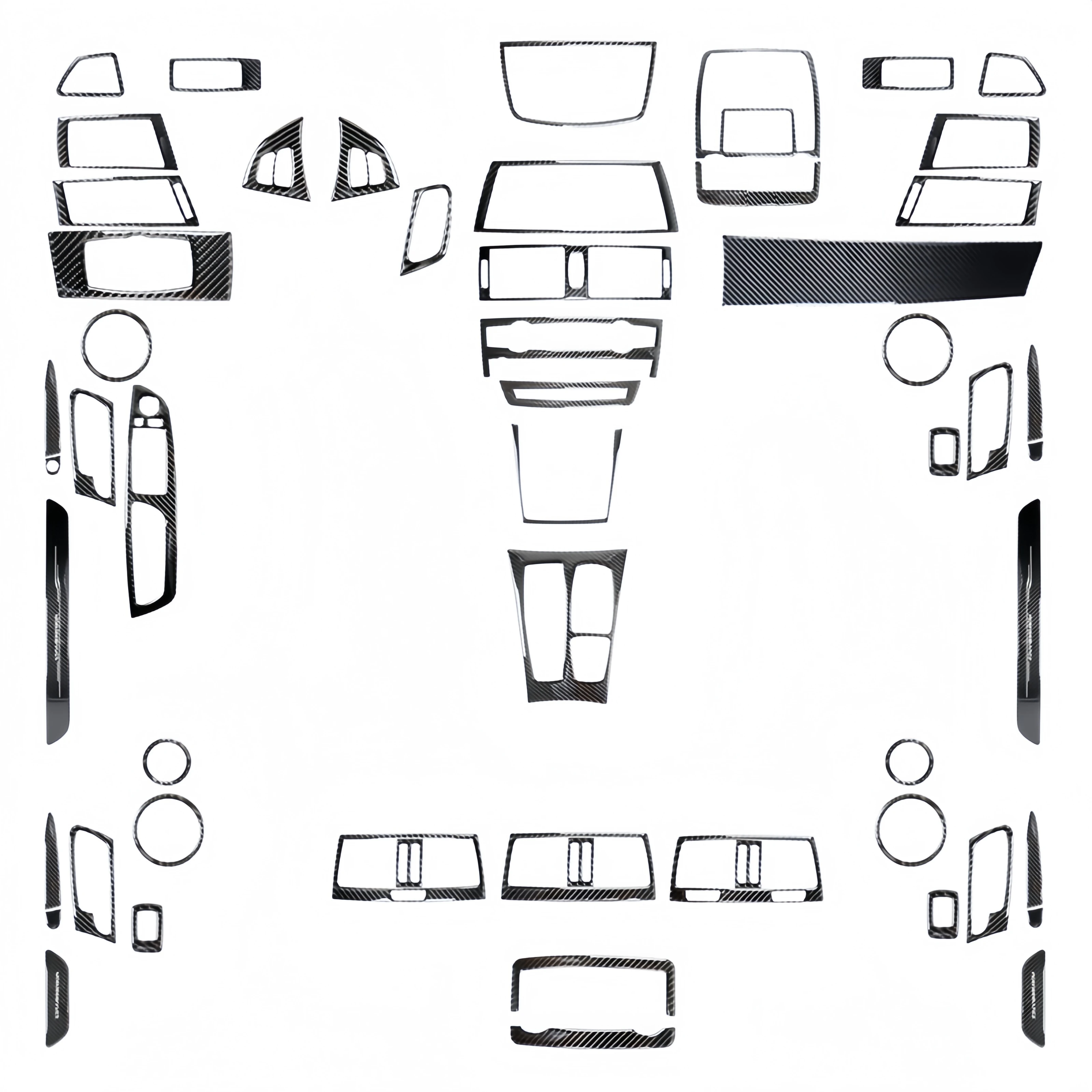 

For BMW X5 E70 2008-2013 Carbon Fiber Car Gear Shift Air Outlet Window Lift Door Dashboard Panel Trim Cover Sticker Accessories