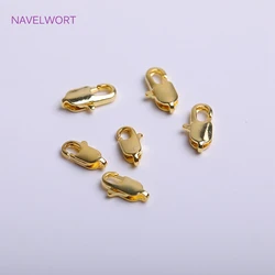 Trendy Brass Oval Lobster Clasp 18K Gold Plating Lobster Clasps Connector DIY Jewelry Making Accessories Wholesale