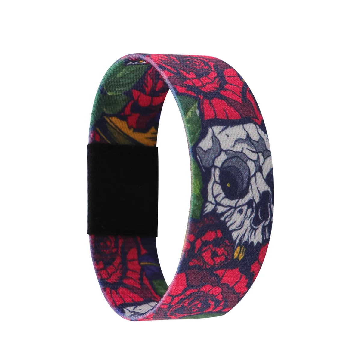 Skeleton Flower Bracelet For Women Men Armband Sport Wristband Elastic Bangle Bracelets Punk Accessories Holiday Gift
