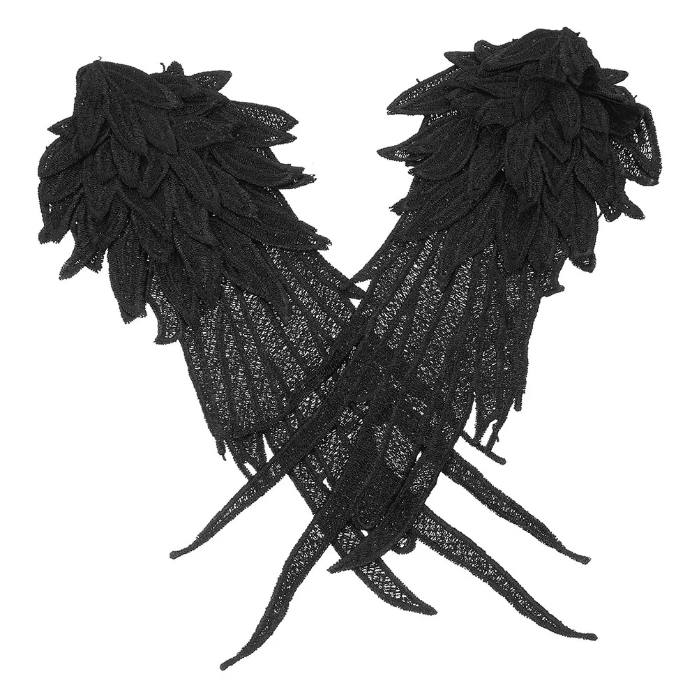

Embroidered Wings Auxiliary Materials Embroidery Appliques Elegant Patch Sewing Patches Polyester Yarn Sequin Ornament