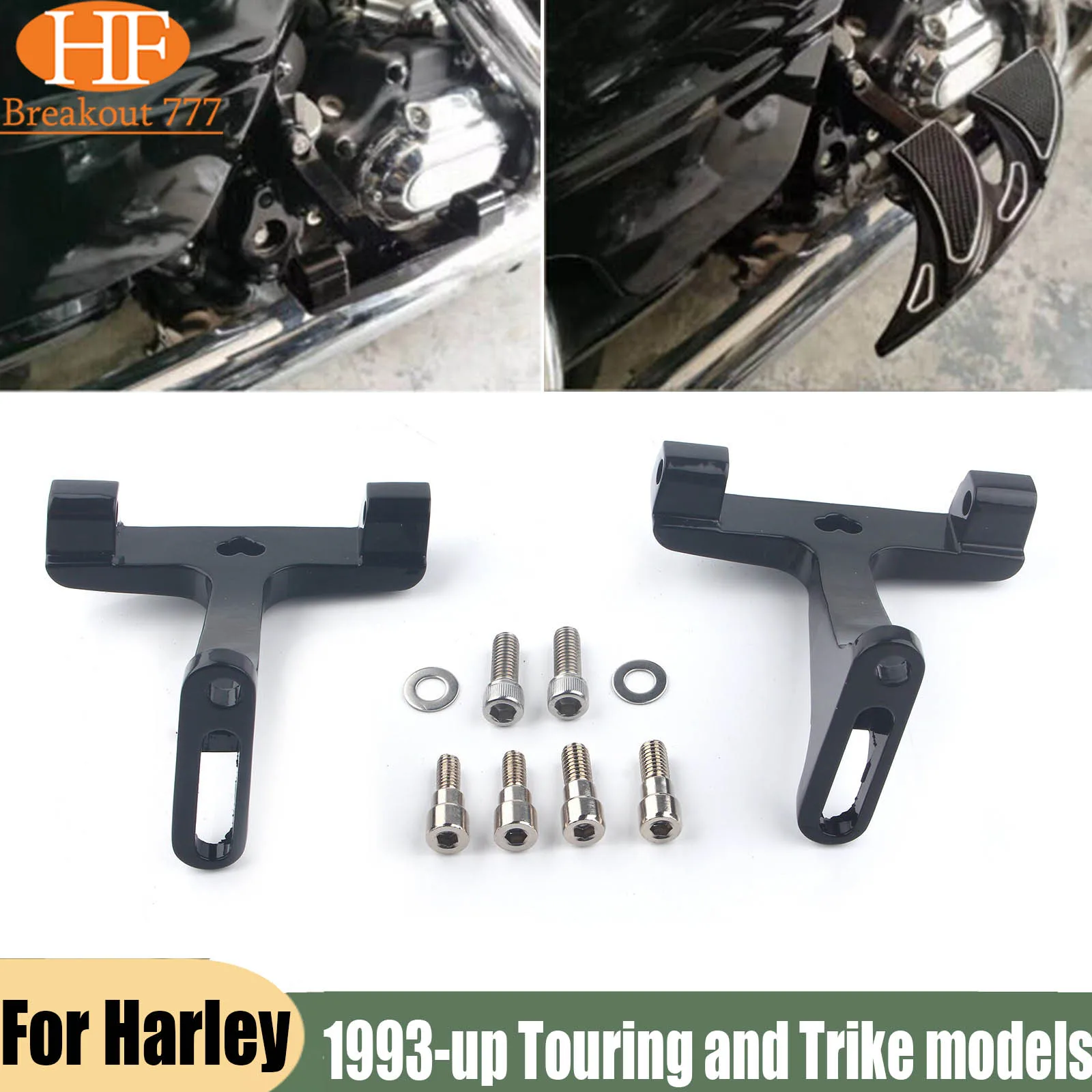 

Motorcycle Passenger Footboard Floorboard Mounting Bracket Parts For Harley 1993-up Touring and Trike models