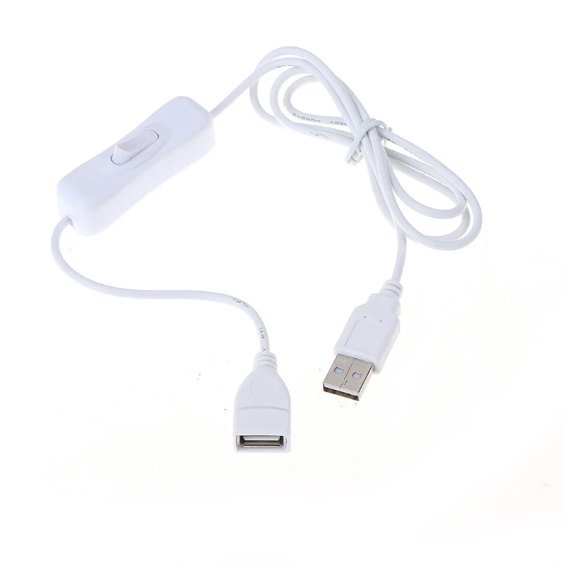 1Pc 1m USB Cable With Switch ON/OFF Cable Extension Toggle For USB Lamp USB Fan