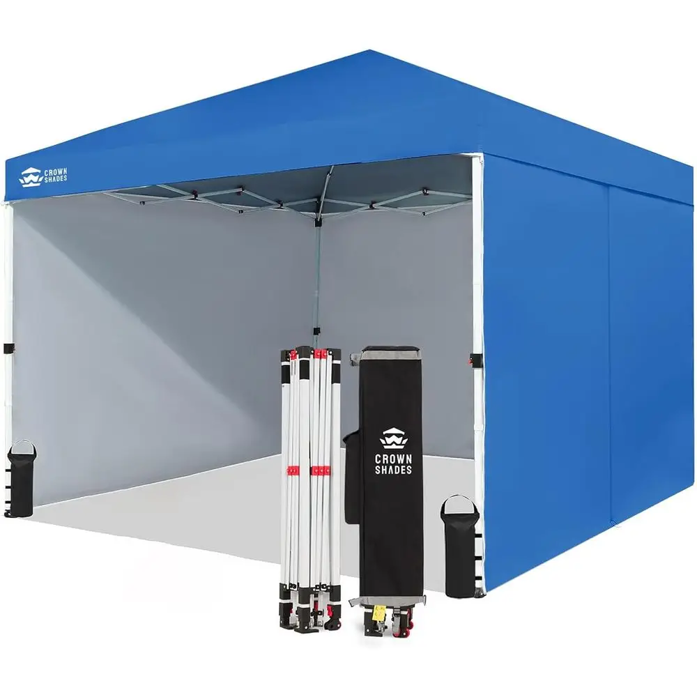 

10x10 Commercial Center-Lock Tent with 300D Fabric, 4 Sidewalls, Storage Bag, Blue