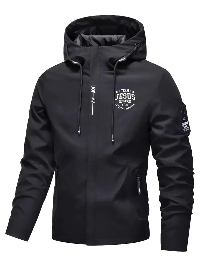 

2026 Spring and Autumn Men's Fashion Zipper High quality Windproof and Waterproof Outdoor Comfortable Jacket Hooded Jacket