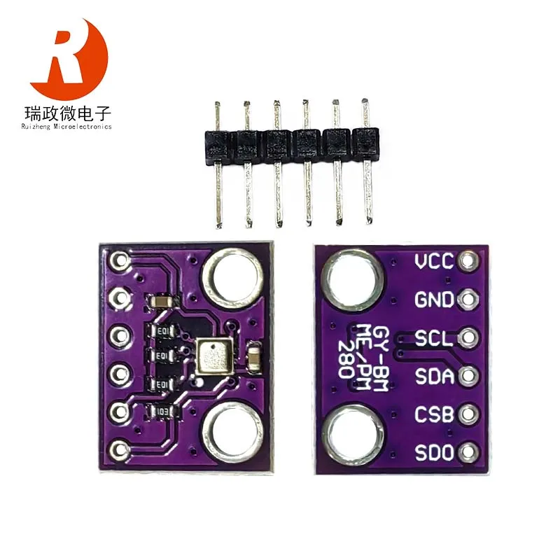 

10Pcs BMP280 Digital Sensor Temperature Humidity Barometric Pressure Sensor Module BMP280 3.3V 5V Board BRAND NEW