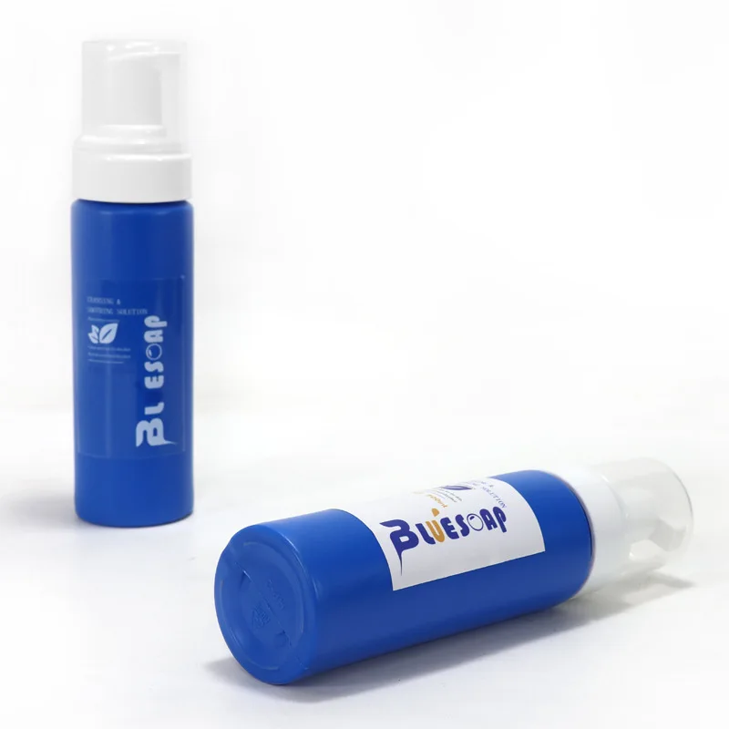 200ml Tattoo Foaming Bottle Blue Soap Tattoo Foam Cleaning Supplies For Tattoo Beginners Artists Blue Soap Dilution Solution