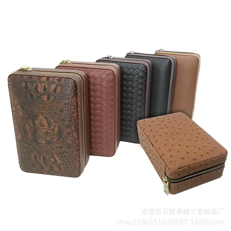 Four Sticks Portable Cigar Humidor Cedar Wood Multifunctional Travel Set