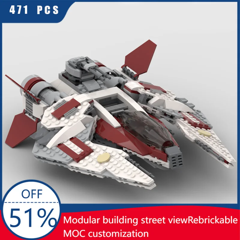 

471 Parts Moc Star Battle Series Cool Scout Fighter Model Building Blocks Bricks Diy Creative Assembly Educational Toys Kid Gift