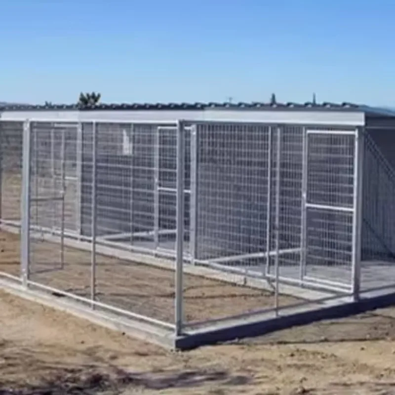 Easy to Install Galvanized Outdoor Dog Kennel Dog Cage