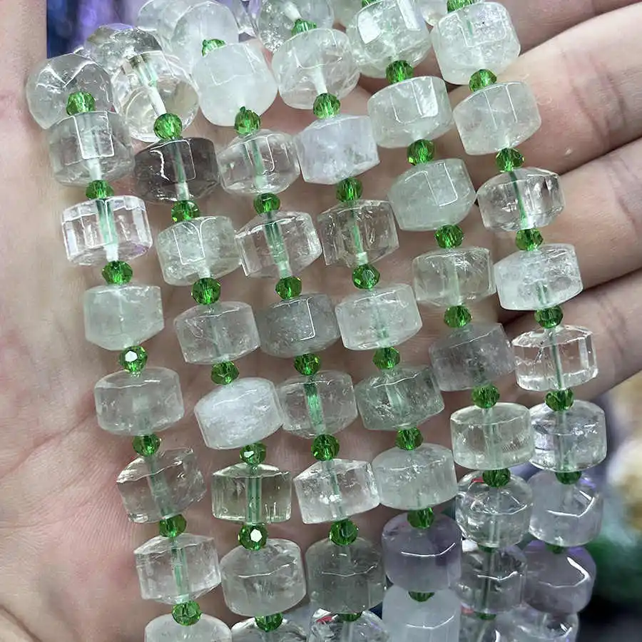 

Natural Green Amethyst 8-12mm Faceted Cube Shape Beads Quartz Stone For Jewelry Making DIY Bracelet Necklace