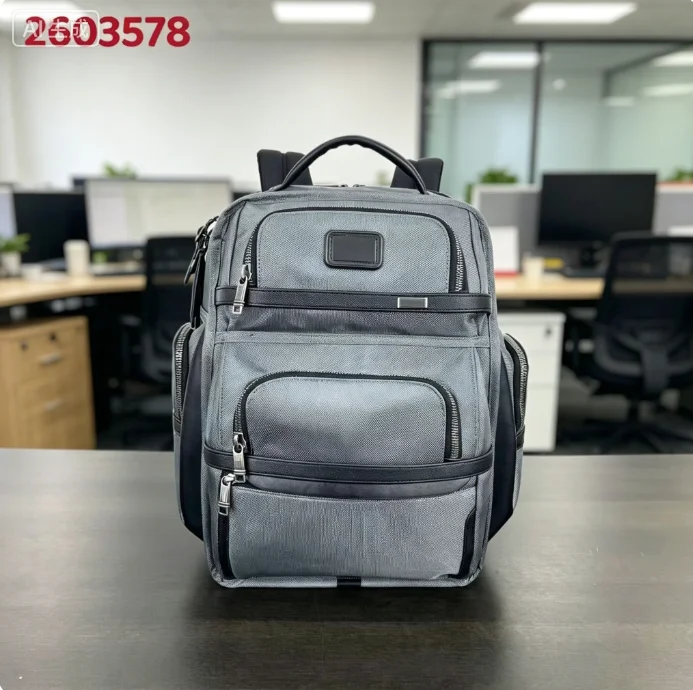

2603578 Alpha style Men Large Capacity Ballistic Nylon Laptop Backpack Classic Business Travel Rucksack