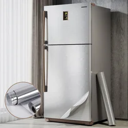 Stainless Steel Wire Drawing Wallpaper Sticker Wall Stickers Kitchen Cabinets Wallpaper Fridge Elevator Door 40cm Adhesive Home