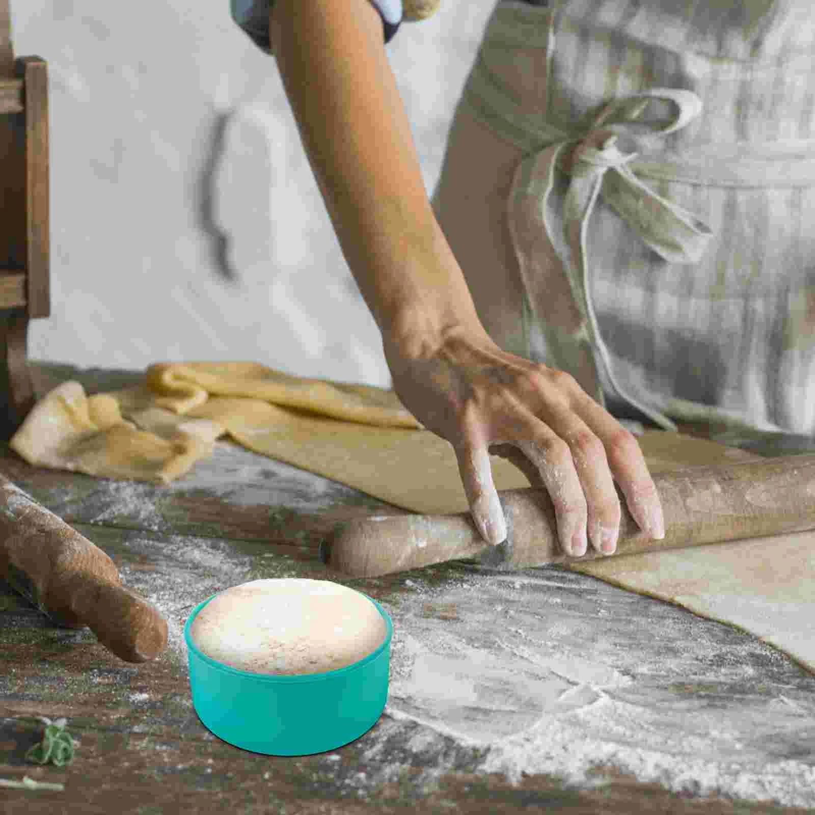 Dough Fermentation Container Pizza Multi-function Silicone Bowl Key Fob Supplies Stackable Chain Kitchen Accessory Reusable