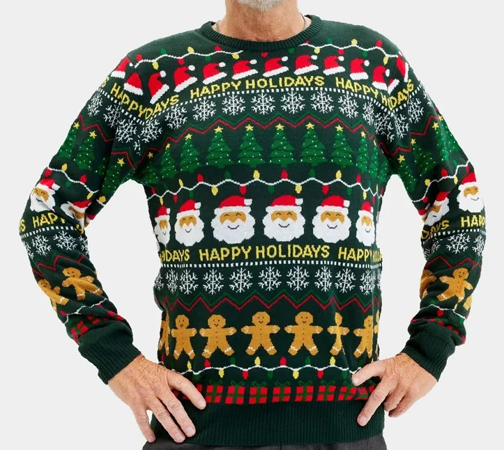 2026 New Christmas Fun Ugly Sweater, Cartoon Retro Pixel Style, Festival Party Atmosphere, Family and Child Wear, Men and Women