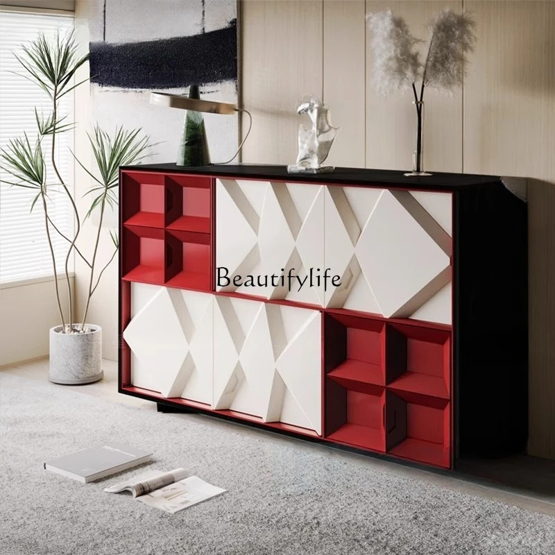 

Original design abstract chest art baking paint carving entrance shoe cabinet