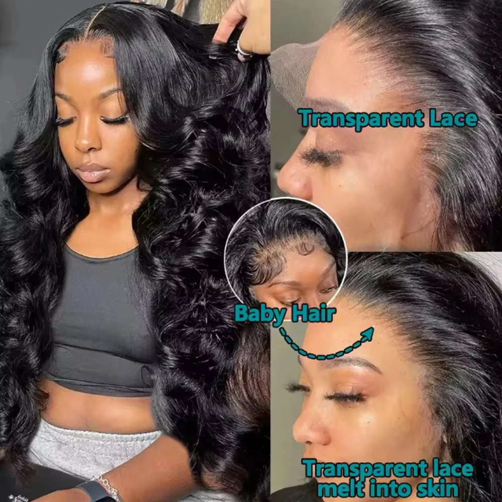 180% الكثافة الجسم موجة 13x6 Hd الدانتيل الباروكة الأمامية شعر الإنسان 13x4 Hd قبل قطعها الدانتيل الباروكات للنساء 360 كامل الدانتيل الجبهة خصلات الشعر المستعار
