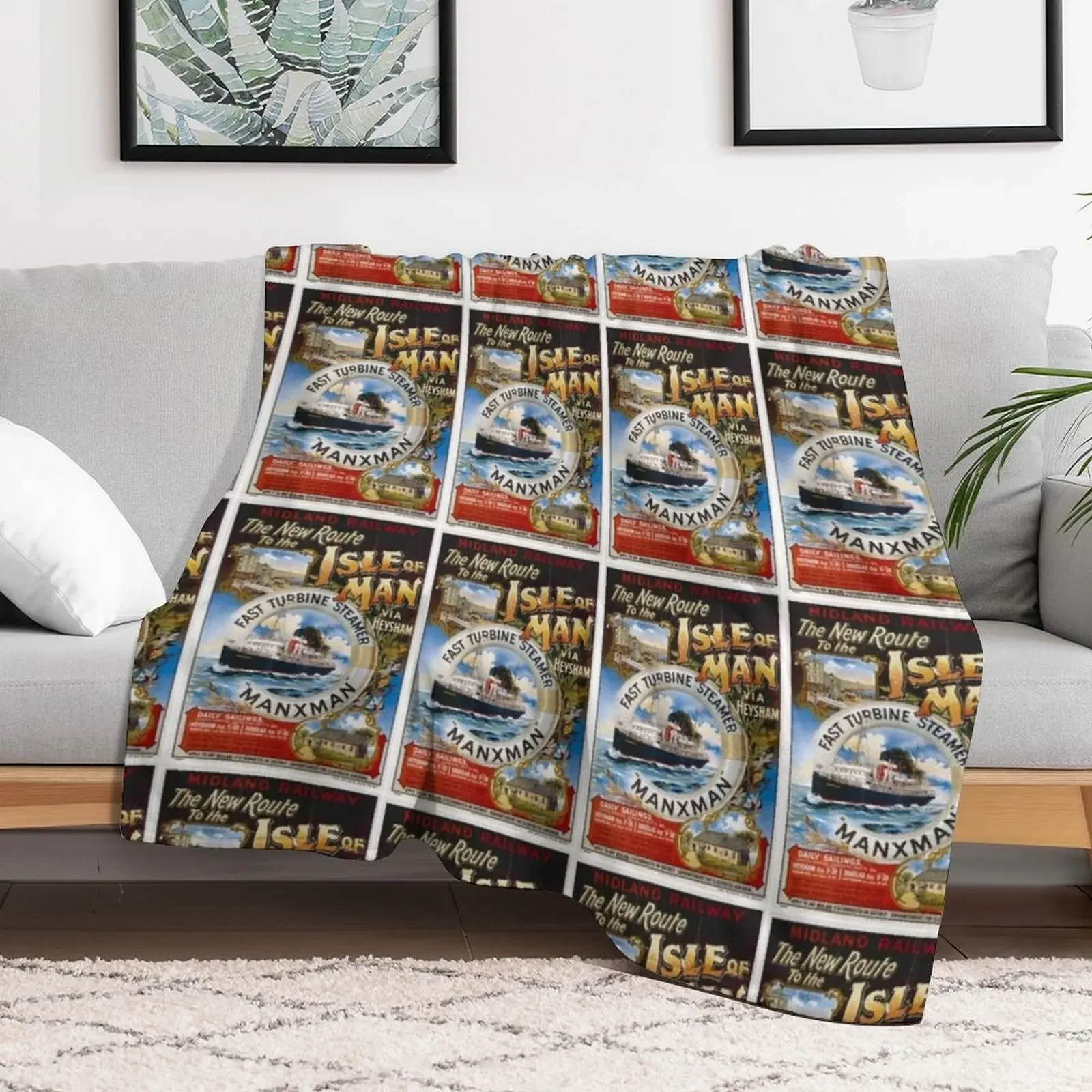 Isle of Man Throw Blanket Air Conditioner Soft Blanket for Office Home