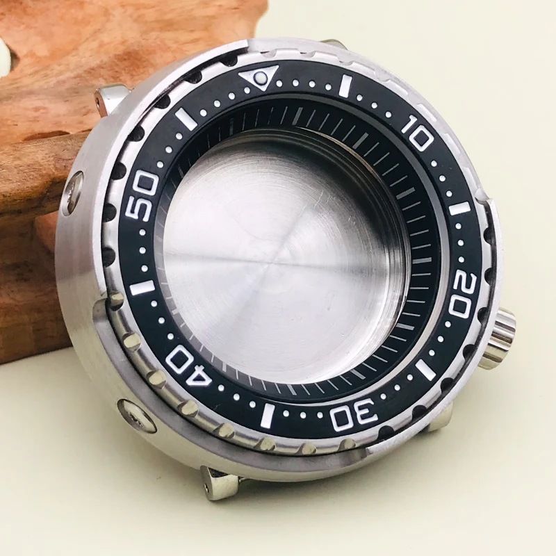 

47mm Tuna Diving Watch Case fits NH35 NH36 7s26 4R35 4R36 Watch Movement Steel bezel insert Mod Seiko Canned SN Watch Case