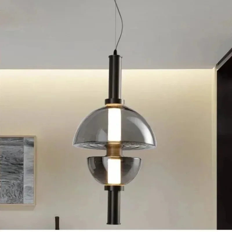 Modern glass pendant light LED minimalist decoration restaurant pendant light bedroom night light